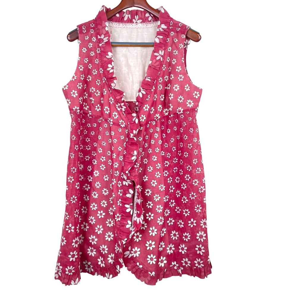 Vintage 70s Handmade Womens Kimono Sz L Babydoll Boho Statement Festival Fairy